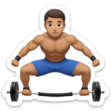 man doing Plank Waves in a crossfit training , with ropes sticker