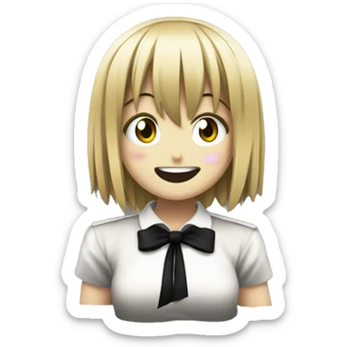 Misa Amane from death note giggling sticker