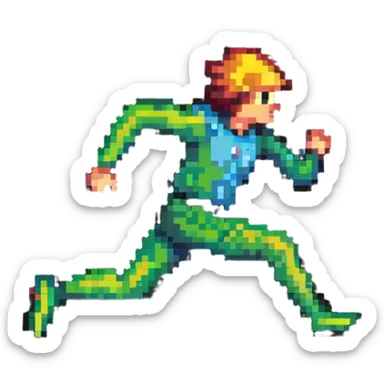 runner sprinting sticker