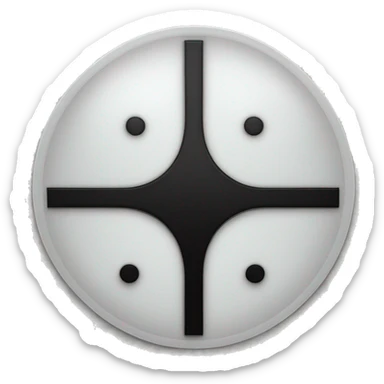 One white circle and a black tick in under circle  sticker