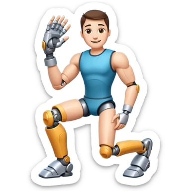 Ich fühle mich fröhlich, weil ich taglich positive Lust habe. Außerdem habe ich gestren Unfall gemacht. Uhhh aber … ich bin stark 💪🏼🦿🦾 sticker