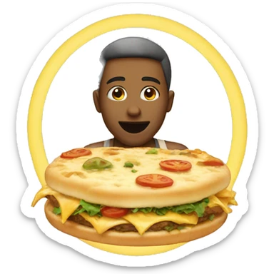 Face with a halo savoring food  sticker