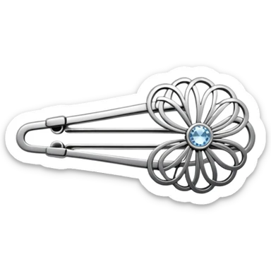 Womans hair clip sticker