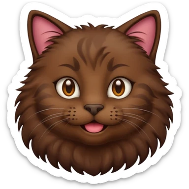 Emoji de gata morenita  sticker
