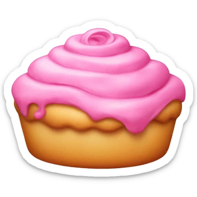 fancy pink pastry  sticker