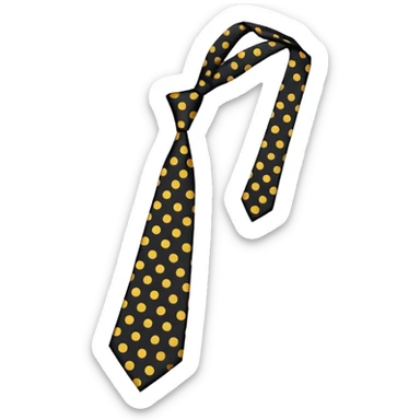 Black spotty tie sticker