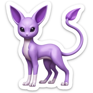 Mewtwo-Espeon-Fakémon-hybrid-creature (full body)  sticker