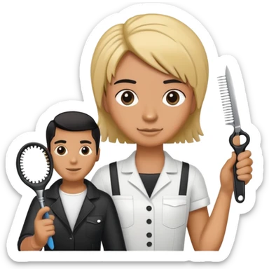 Land Rover with hairdresser on side  sticker