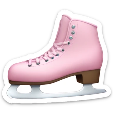 pastel pink ice skates sticker