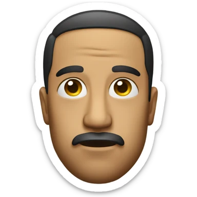 side eyes looking down face sticker