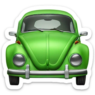 Vomit green Volkswagen beatle  sticker