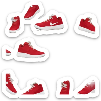 box with red nike sneakers sticker