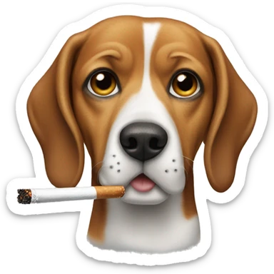 beagle smoking sticker