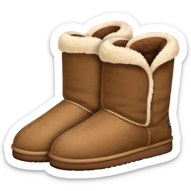 pair of comfy furry low slipper uggs sticker