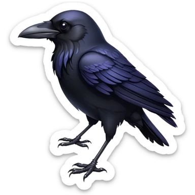 raven black bird sticker