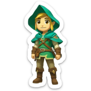 Jeune garçon de 7 ans en Zelda de BOTW sticker