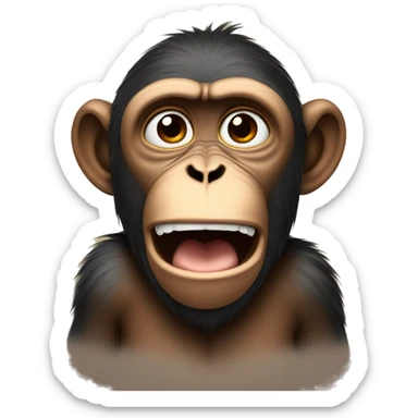 Monkey crying sticker