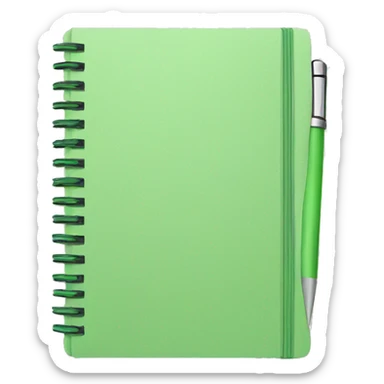 light green notebook sticker