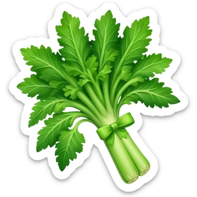 Celery with a bow sticker