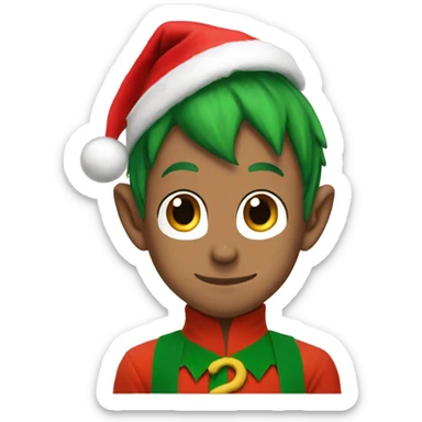 Goku dressed as elf on the shelf sticker