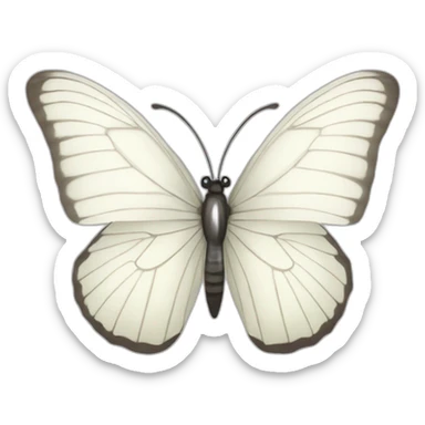 white buterfly sticker
