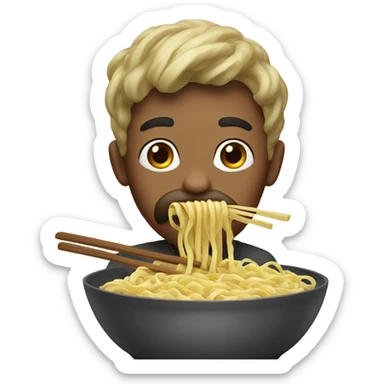 Eating noodles sticker