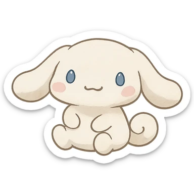 ghibli style Cinnamoroll character sticker
