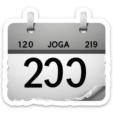 grey date calendar with number 29 sticker