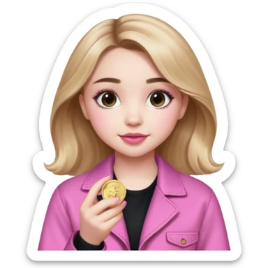 Sabrina Carpenter pink coin sticker