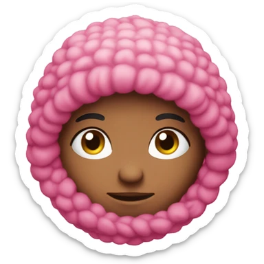 Pink cozy Christmas sticker