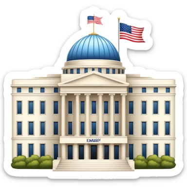US Embassy building png.  looks realistic sticker