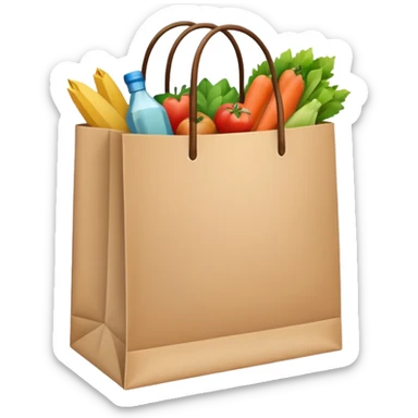 beautiful shopping bag sticker