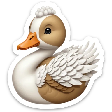  goose with bow sticker