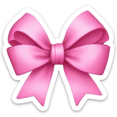 Pink bow sticker