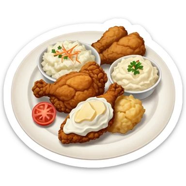 Fried chicken plate sticker
