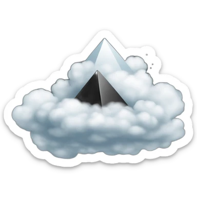 a-black-pyramid-on-cloud sticker