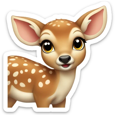 cute baby deer sticker