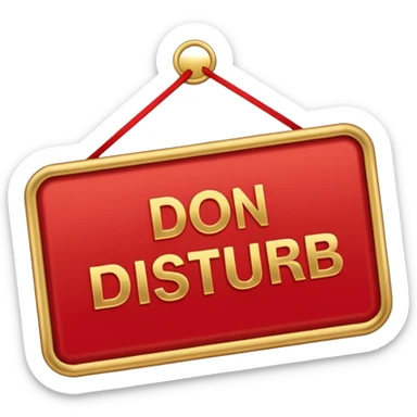 door card do not disturb sticker