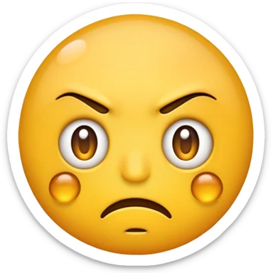 default yellow emoji groaning; visibly annoyed sticker