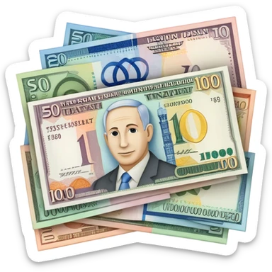 Israeli money sticker