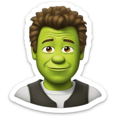Shrek as rick astley sticker