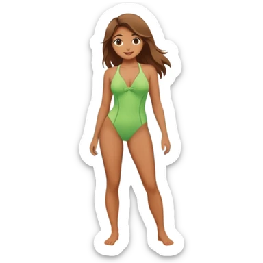 woman in swimsuit at the beach sticker