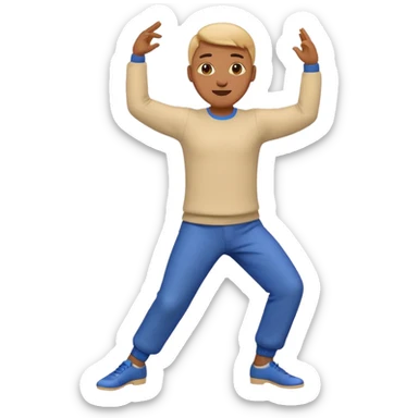 create a person emoji of Barcushake is the superpower name The mover & shaker who stays organised more fun and dancing more coloful male sticker