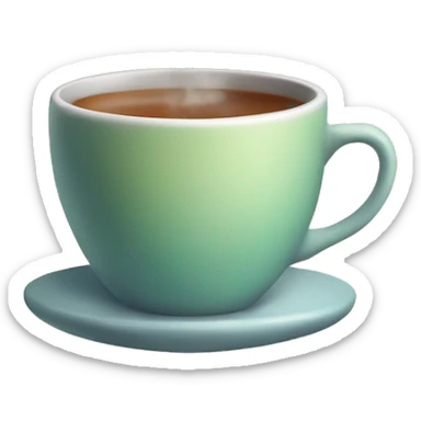 Cup of tea with steam coming from it  sticker