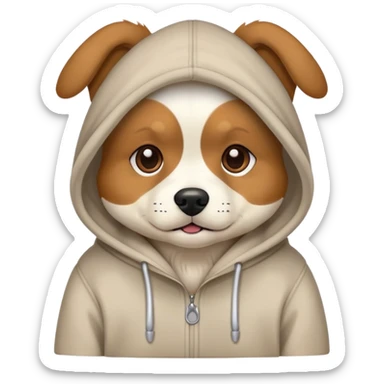 Dog with a hoodie sticker