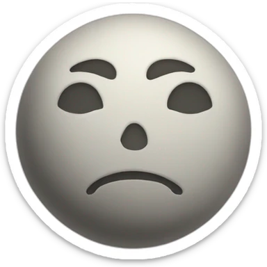 full moon with face ios sticker