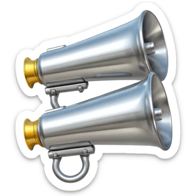 truck chrome air horns sticker