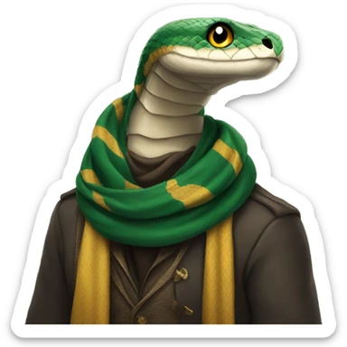 Snake wearing scarf hogwarts sticker