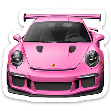 Pink Porsche 911 gt3 rs sticker