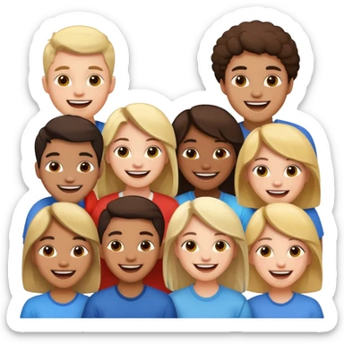 group of young people sticker